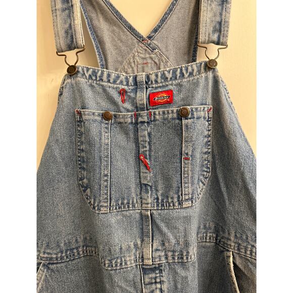 VTG Mens Dickies Denim Overalls 42x32 Workwear Baggy Skater Y2K Streetwear Gorp - Picture 3 of 6